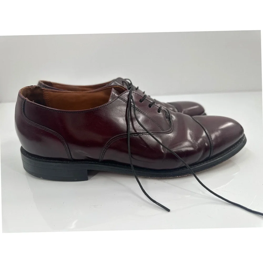 Bostonian Classics Mens 10 D Burgundy Leather Cap Toe Oxford Dress Shoes 26088